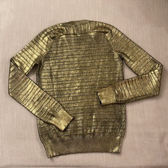 Saint Laurent Paris . New! Stylish women's jumper covered with shiny bronze - Picture 5 of 5